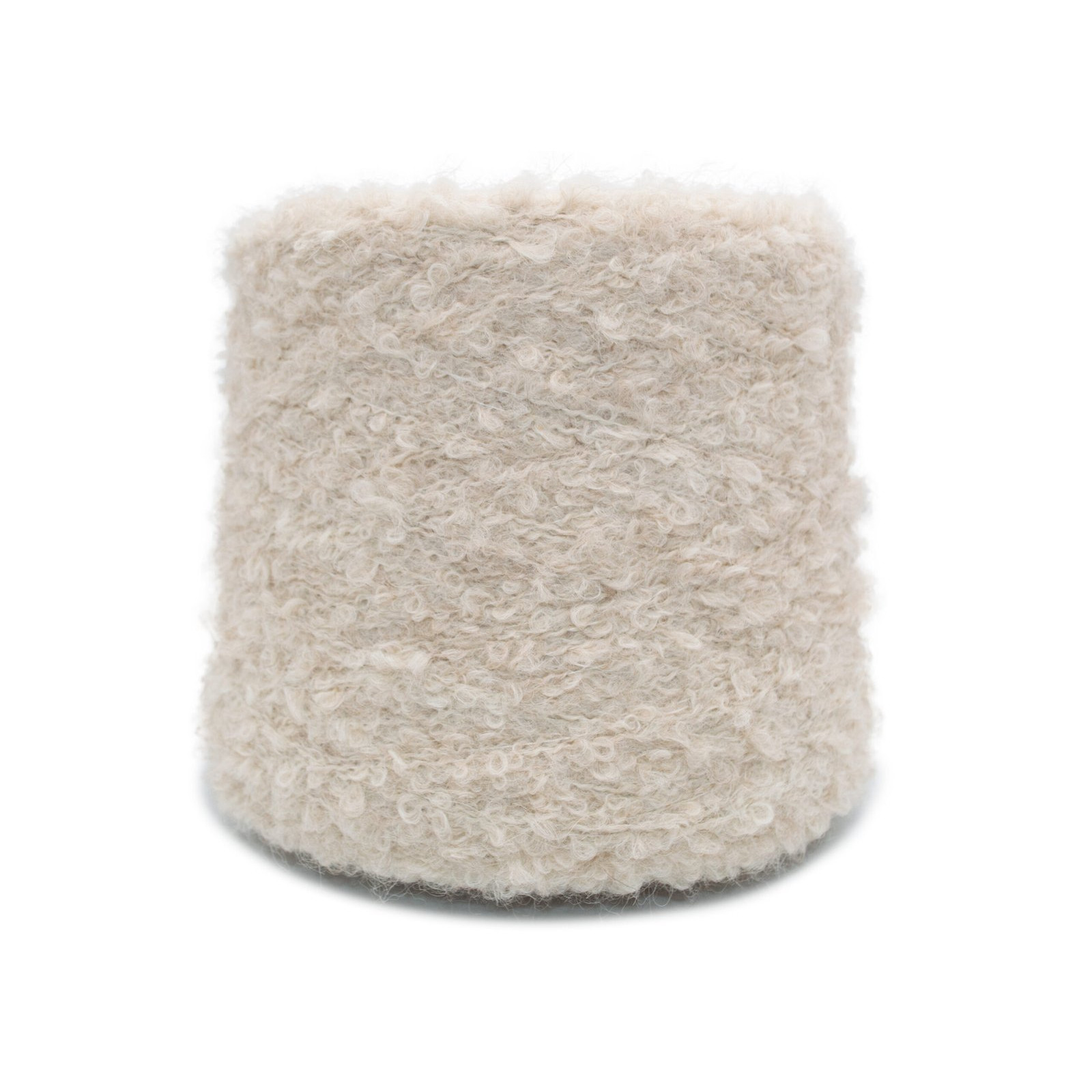 50% Extra Fine Merino wool, 47% Kid Mohair, 3% Polyamide, Boucle 50% Extra Fine Merino wool, 47% Kid Mohair, 3% Polyamide, Boucle