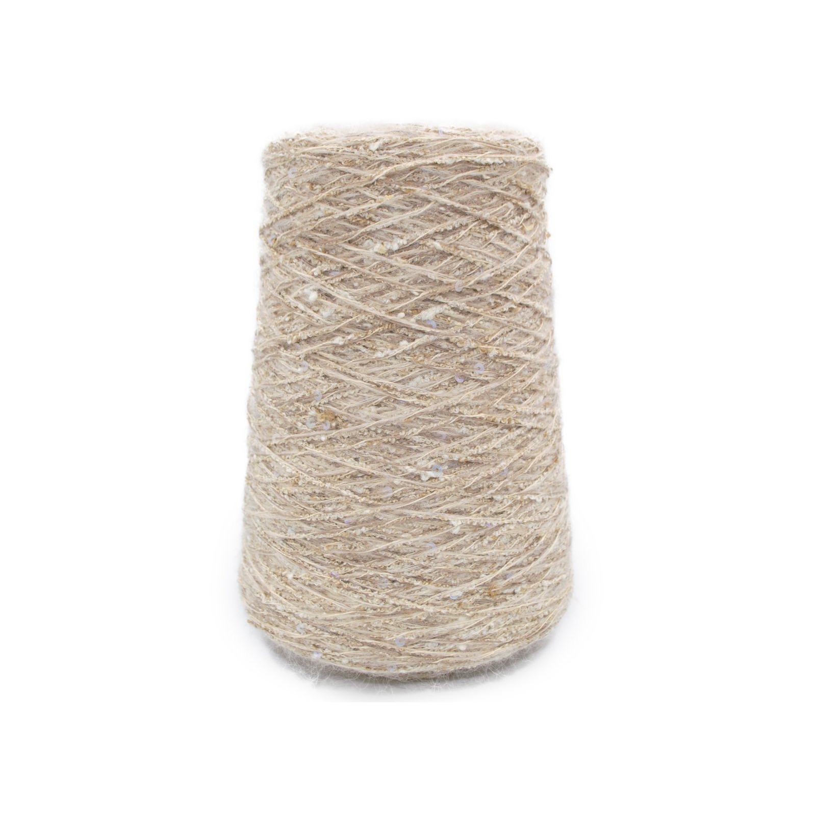 62% Silk (Bourette), 13% Cotton, 8% Mohair, 6% Alpaca wool, 4% Polyamide, 5% Nylon, 2% Cashmere wool, Sequins 62% Silk (Bourette), 13% Cotton, 8% Mohair, 6% Alpaca wool, 4% Polyamide, 5% Nylon, 2% Cashmere wool, Sequins