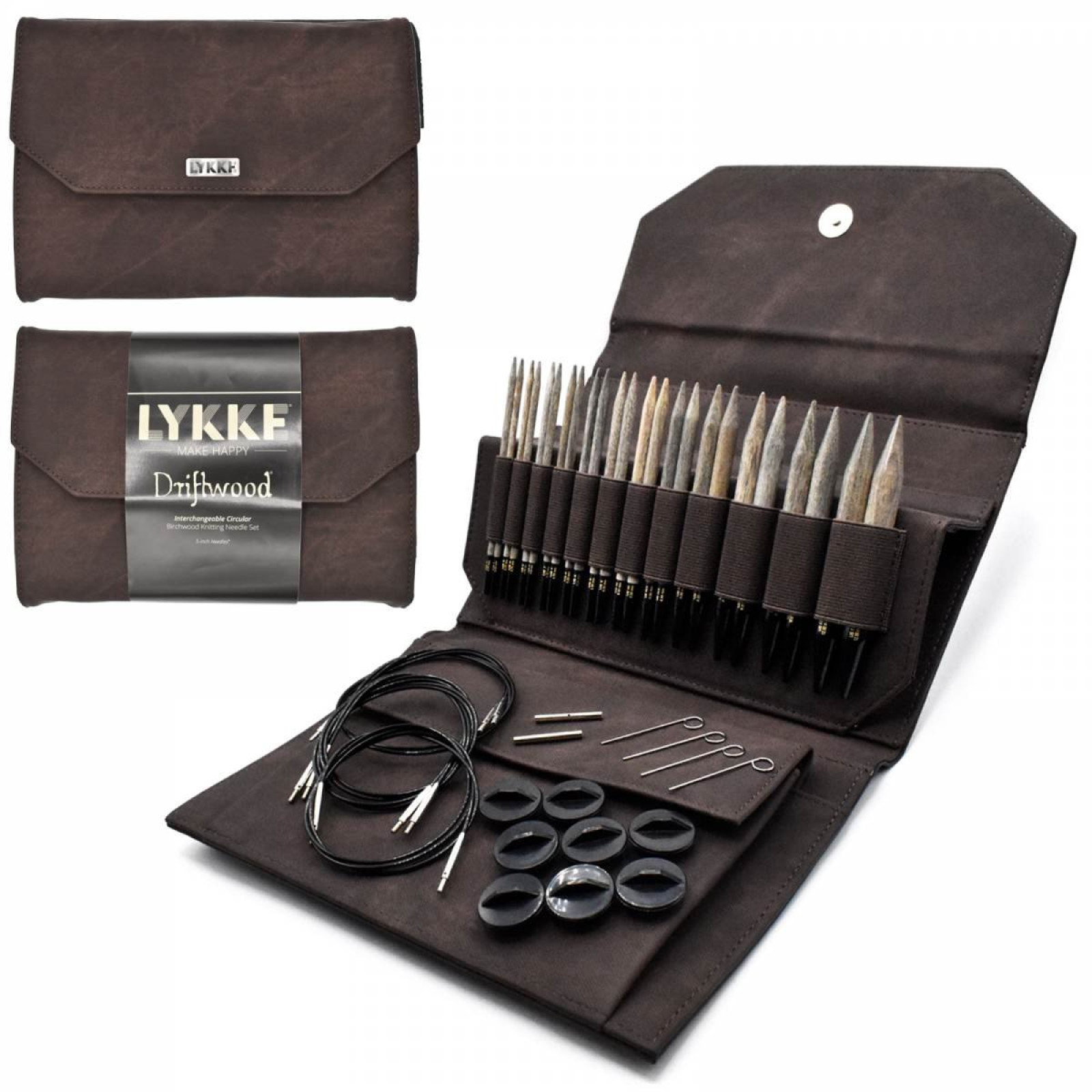 LYKKE Driftwood Interchangeable Needle set (Cacao) LYKKE Driftwood Interchangeable Needle set (Cacao)