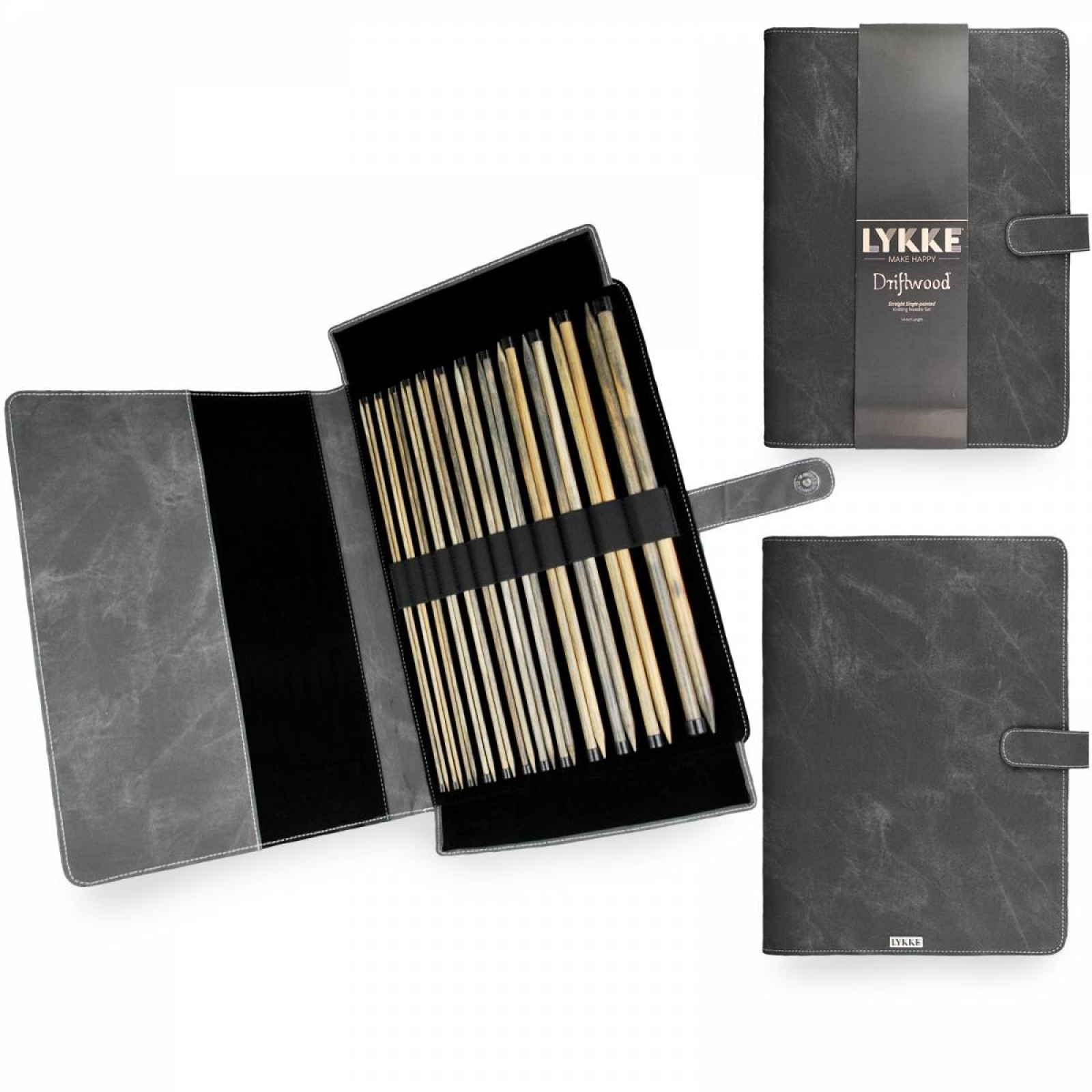 LYKKE Driftwood Straight Wooden Needle set LYKKE Driftwood Straight Wooden Needle set